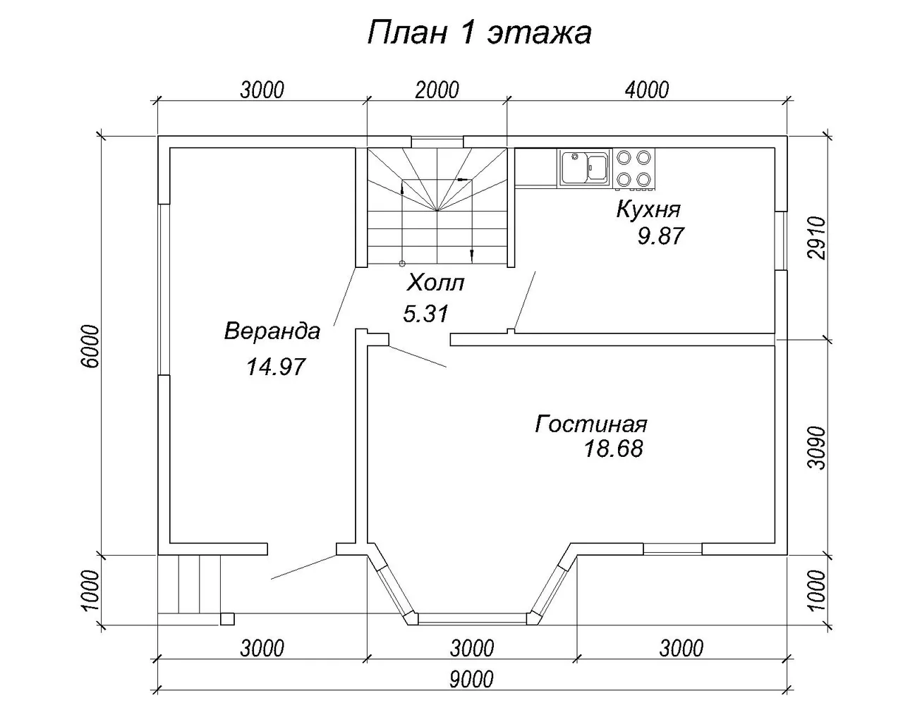 Комплект каркасного дома "Андрадит"